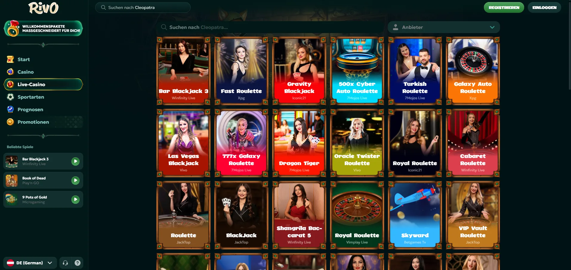 Rivo Casino Spiele